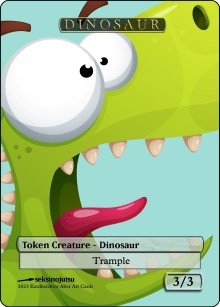 Dinosaur 3/3 (A) Token - Foil