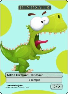 Dinosaur 3/3 (B) Token - Foil