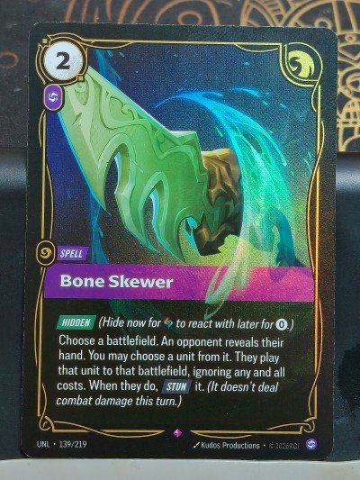 Bone Skewer Riftbound League of Legends TCG - Auction